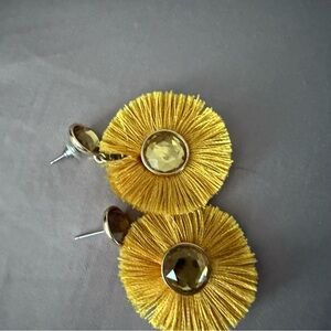 LOFT Golden Yellow Tassel Earrings